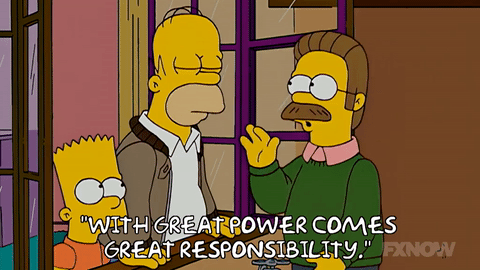 Simpsons with great power comes great responsibility