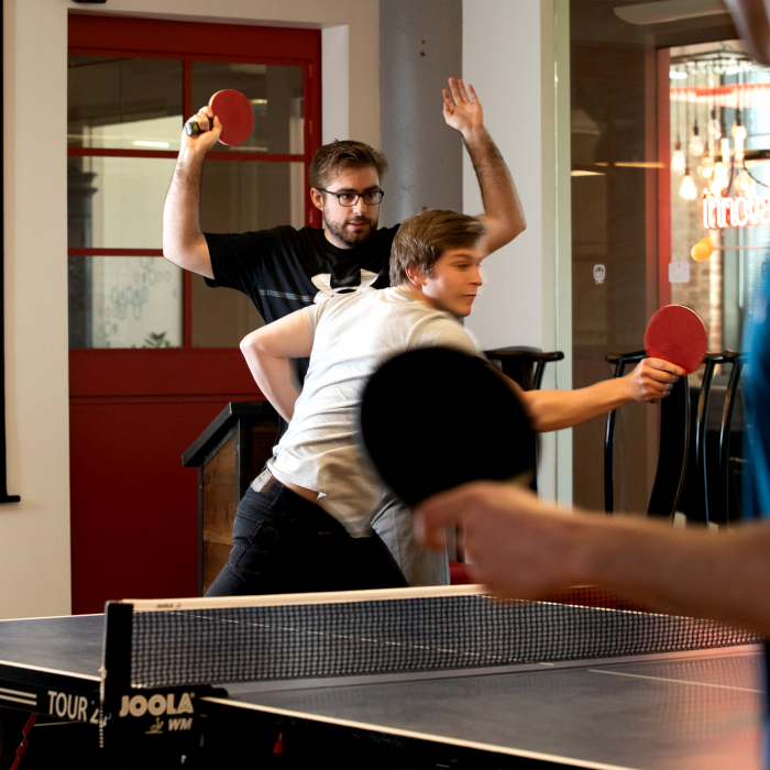 Mindgrub office and culture ping pong table